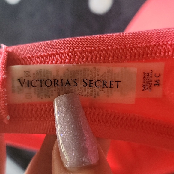 Victoria's Secret 36C coral strapless pushup bikini top - Picture 5 of 7